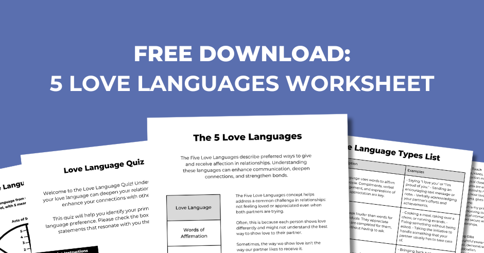 The 5 Love Languages Worksheet with Quiz | Mentally Fit Pro